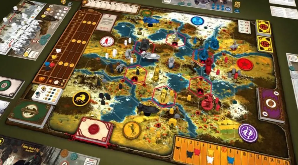 Playing Scythe board game