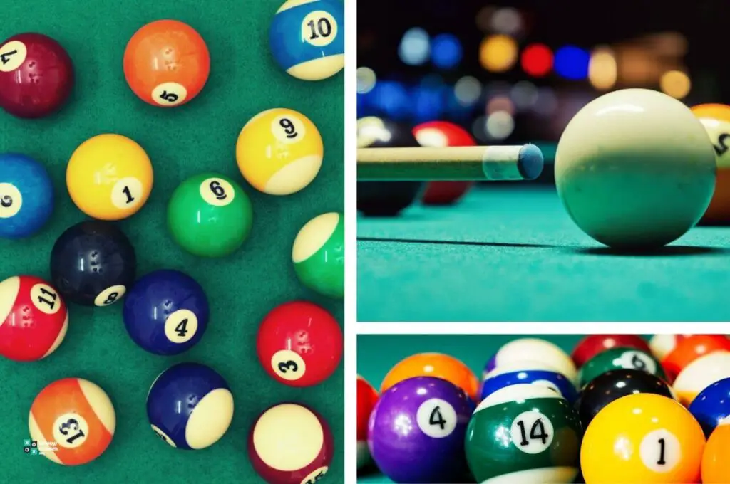 how to clean pool table balls on table image