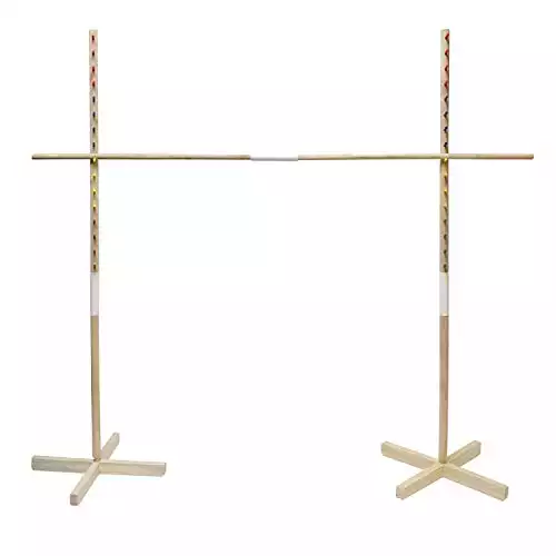 Get Out! Wooden Limbo Game for Kids Adults, 5ft Tall Limbo Stick Set Limbo Kit, Limbo Pole and Base for Party Games