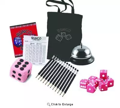 Bunco Game Kit with Crystal Bunco Tote Bag