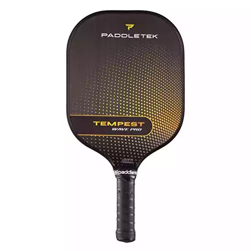 Paddletek Tempest Wave Pro Pickleball Paddle | Standard Grip | Horizon (Yellow)