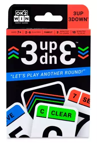 3UP 3DOWN Card Game for Families, Kids, Teens, Adults, 2-6 Players per Deck