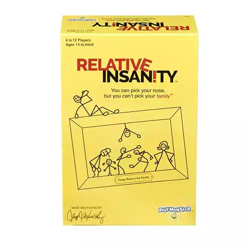 Relative Insanity — Hilarious Party Game — From Comedian Jeff Foxworthy — Ages 14+ — 4+ Players