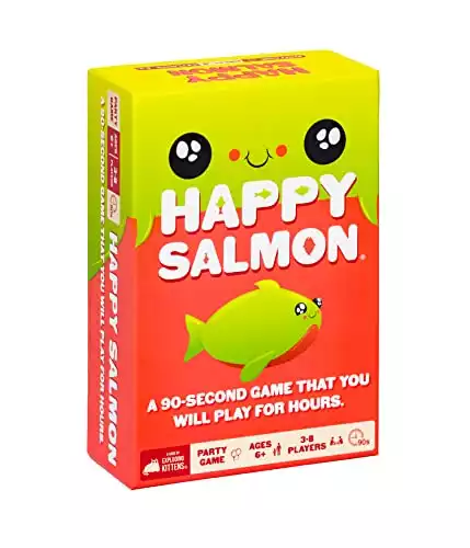 Exploding Kittens Happy Salmon Family-Friendly Party Games – Card Games for Adults, Teens & Kids