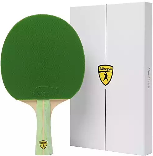 Killerspin Recreational Ping Pong Paddle, Table Tennis Racket with Wood Blade, Jet Basic Rubber Grips Ping Pong Balls