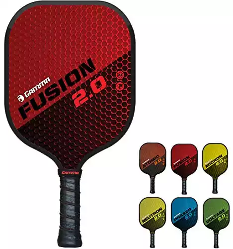 GAMMA Sports 2.0 Fusion Pickleball Paddles: Mens and Womens Textured Fiberglass Face