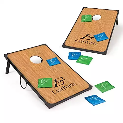 EastPoint Sports Cornhole Game Set Bean Bag Toss MDF - 2' x 3' Boards and 8 Premium Bean Bags Included