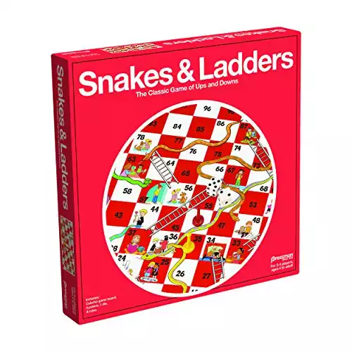 Pressman Snakes & Ladders Game, 2-4 Players, Ages 4 & Up