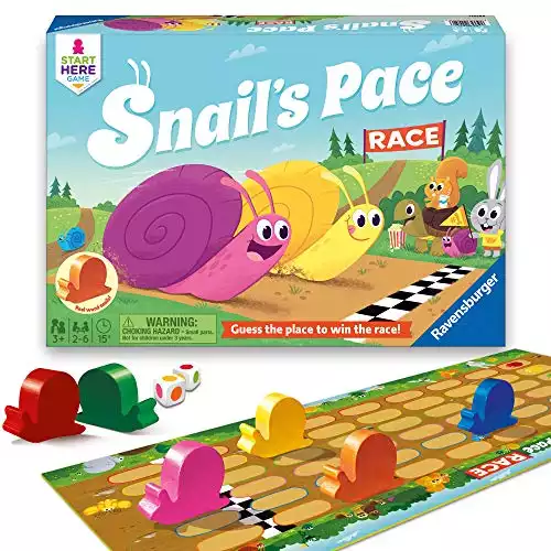 Ravensburger Snail's Pace Race Game for Age 3 & Up - Quick Children's Racing Game Where Everyone Wins!