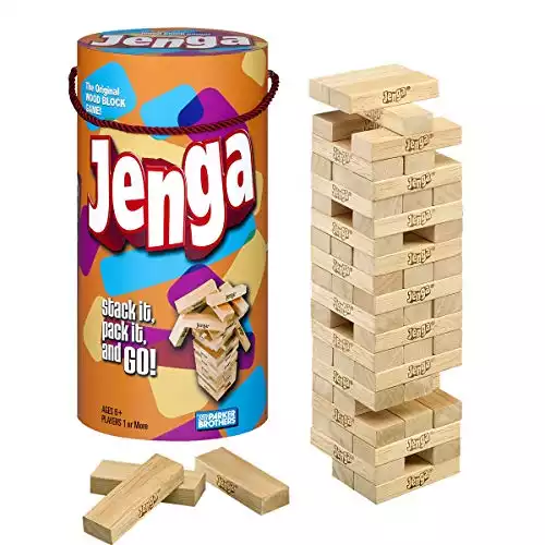 Jenga Game Wooden Blocks Stacking Tumbling Tower Kids Game Ages 6 and Up