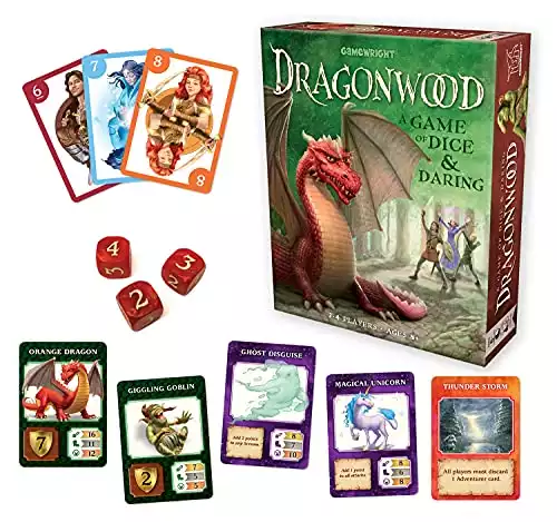 Gamewright Dragonwood A Game of Dice & Daring Board Game Multi-colored, 5″