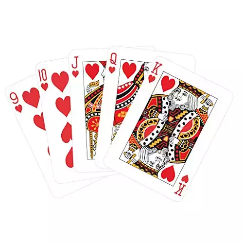Standard Plastic Coated Playing Cards 52 Card Deck + 2 Jokers Play Loads of Games Poker, Solitaire, Snap Etc