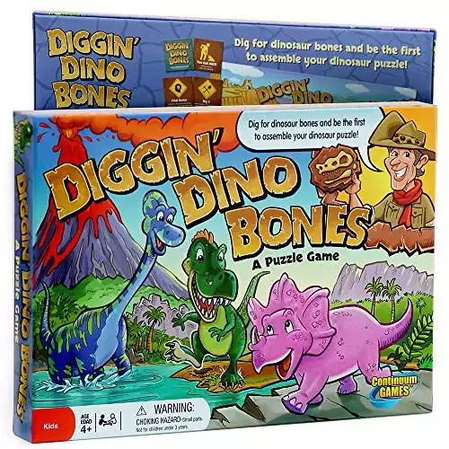 Digging Dino Bones Board Game, Kids Aged 4 & Up