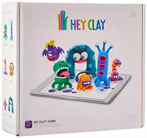 HEY CLAY Animals – Colorful Kids Modeling Air-Dry Clay, 18 Cans with Fun Interactive App