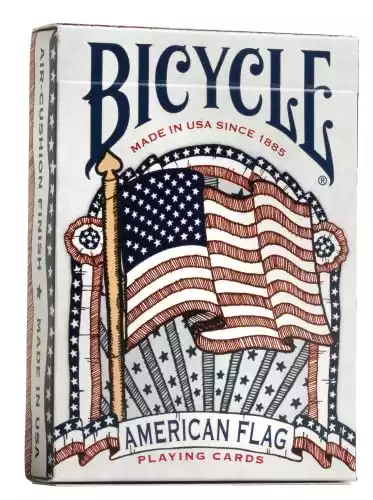 Bicycle American Flag Poker Size Standard Index Playing Cards - 1036202