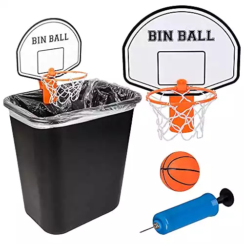 ArtCreativity Trash Can Basketball Set, Includes Clip-On Hoop with Backboard