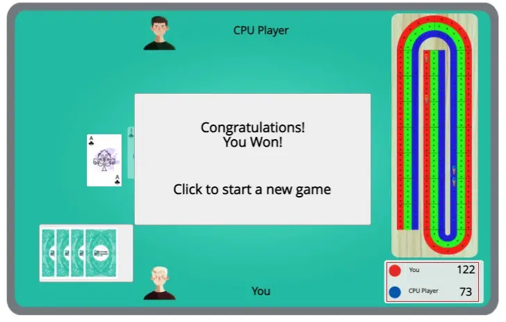 congratulations winning cribbage online image