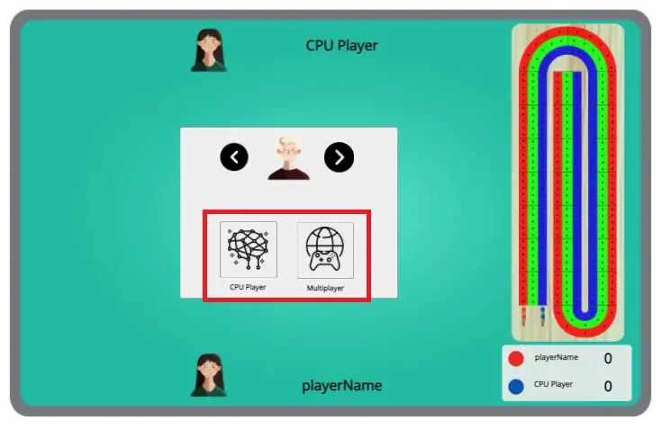 choose mode for cribbage online