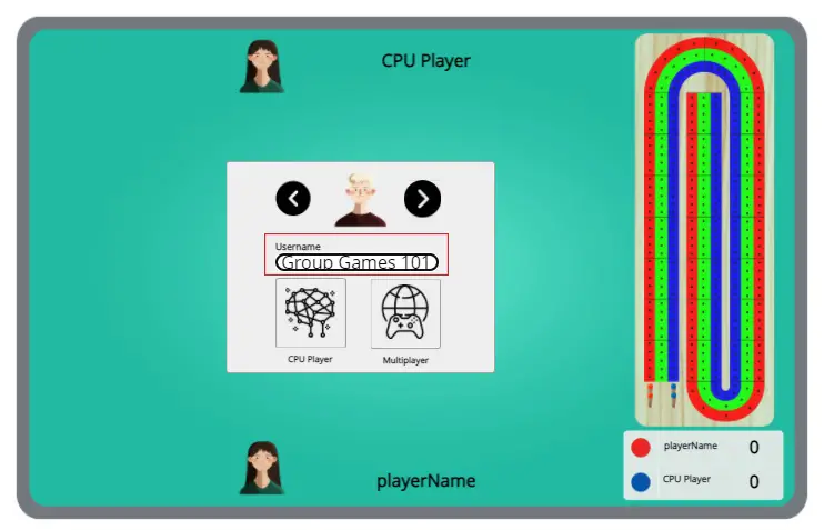 Cribbage multiplayer username