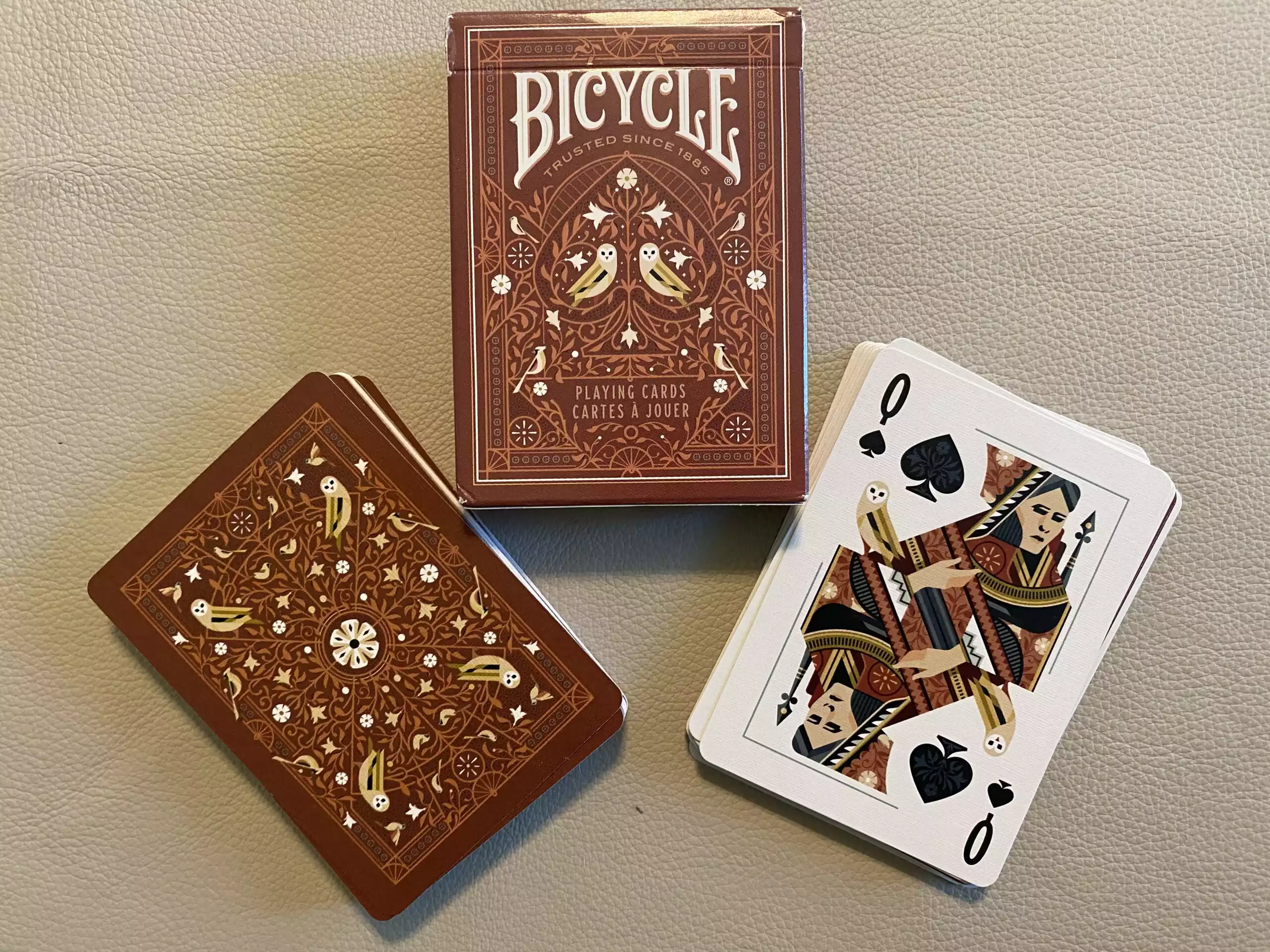 Bicycle Aviary Orange Playing Cards